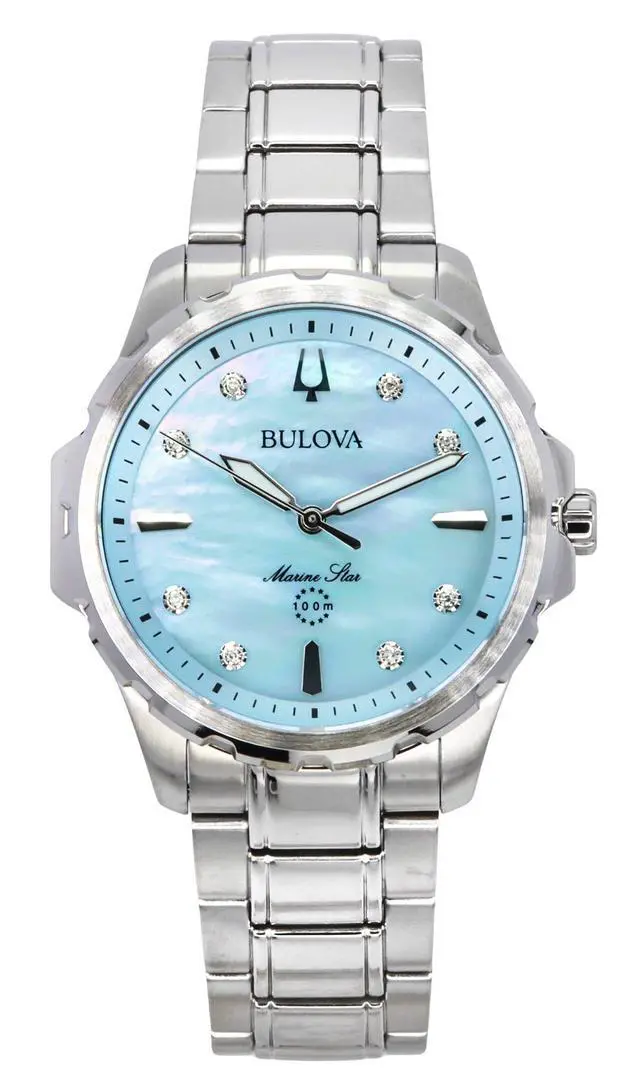 Alt view image 5 of 5 - Bulova Marine Mother Of Pearl Dial Quartz Casual 100 Women's Watch 96P248