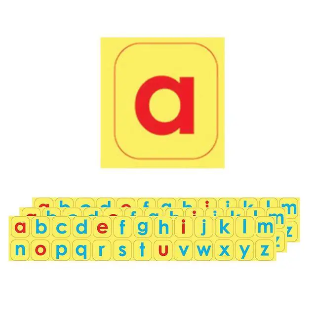 Alt view image 3 of 3 - Ashley Productions Die-Cut 1" Magnetic Foam Lowercase Letters Assorted Colors 104 Pieces Per Pack 3 Packs (ASH40001-3)