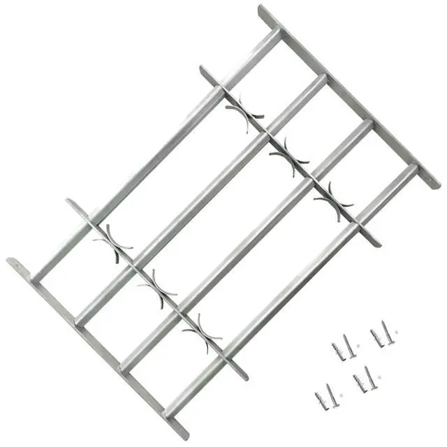 Alt view image 11 of 11 - Adjustable Security Grille for Windows with 2 Crossbars 39.4"-59.1" Hardware