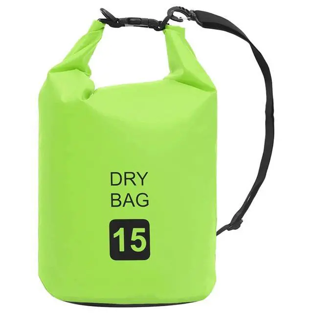 Alt view image 13 of 13 - vidaXL Dry Bag Waterproof Backpack Dry Sack Dry Bag with Zipper Green PVC
