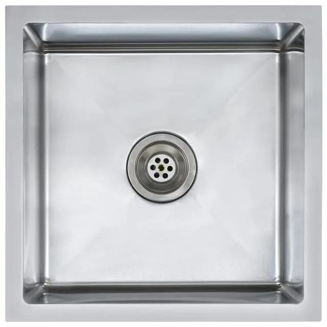 Alt view image 18 of 18 - vidaXL Kitchen Sink Undermount Sink with Strainer Stainless Steel Sink Square