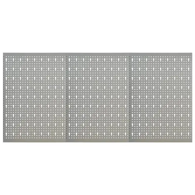 Alt view image 17 of 17 - vidaXL Peg Boards Metal Pegboards with Versatile Holes Pegboard Wall 3 Pcs Steel