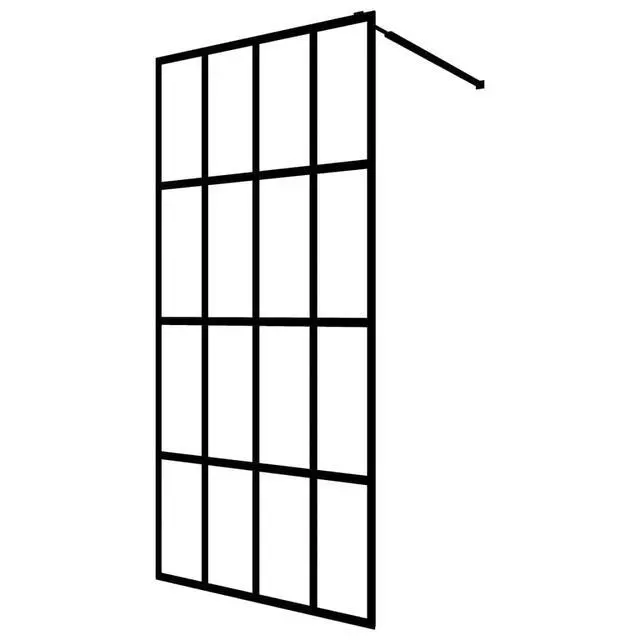 Alt view image 9 of 9 - vidaXL Walk-in Shower Screen Tempered Glass 55.1"x76.8"