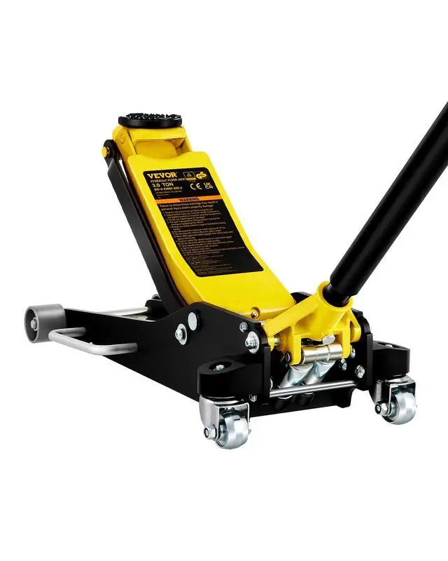 Alt view image 16 of 16 - VEVOR 3 Ton Low Profile Aluminum Steel Racing Floor Jack Dual Pump Lift Car Auto