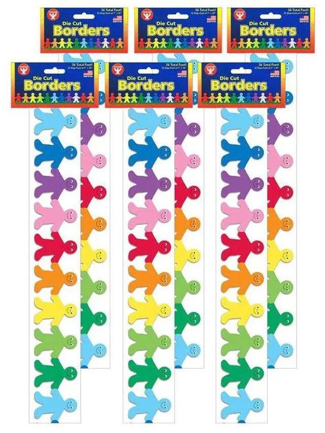 Alt view image 3 of 3 - Hygloss Rainbow Kids Mighty Brights Border 36 Feet Per Pack 6 Packs (HYG33606-6)