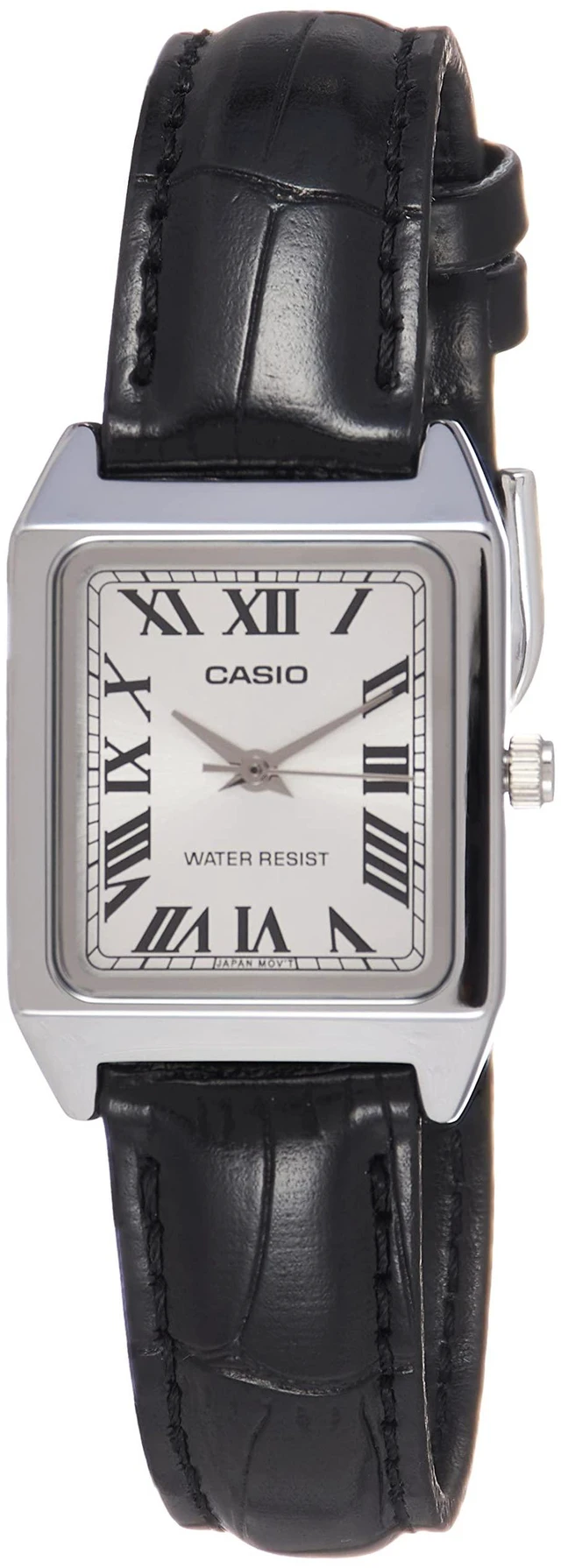 Alt view image 3 of 3 - Casio Women's Black Analog Watch with Silver Dial - LTP-V007L-7B1UDF