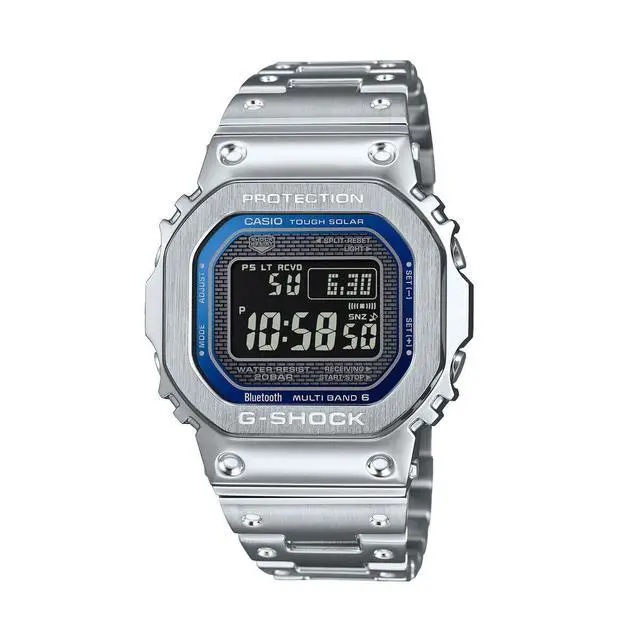 Alt view image 4 of 4 - Casio G-Shock Grey And Blue Dial Solar Sports 200M Men's Watch GMW-B5000D-2