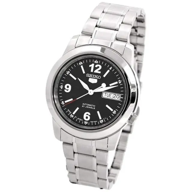 Alt view image 5 of 5 - Seiko 5 Stainless Steel Black Dial Automatic SNKE63 SNKE63J1 SNKE63J Men's Watch