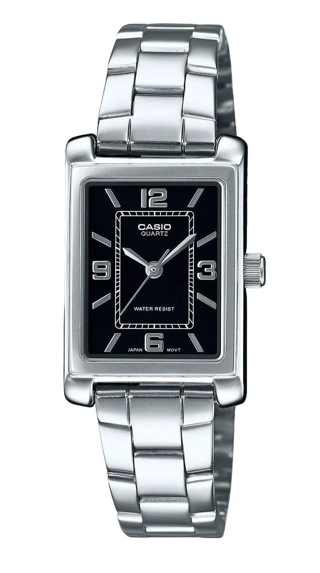 Alt view image 3 of 3 - Casio Womens Black Analog Stainless Steel Bracelet - LTP-1234DD-1ADF