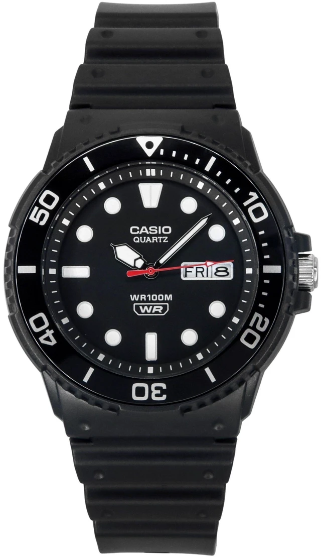 Alt view image 7 of 7 - Casio Standard Analog Black Dial Quartz Sports 100M Men's Watch MRW-230H-1E1V
