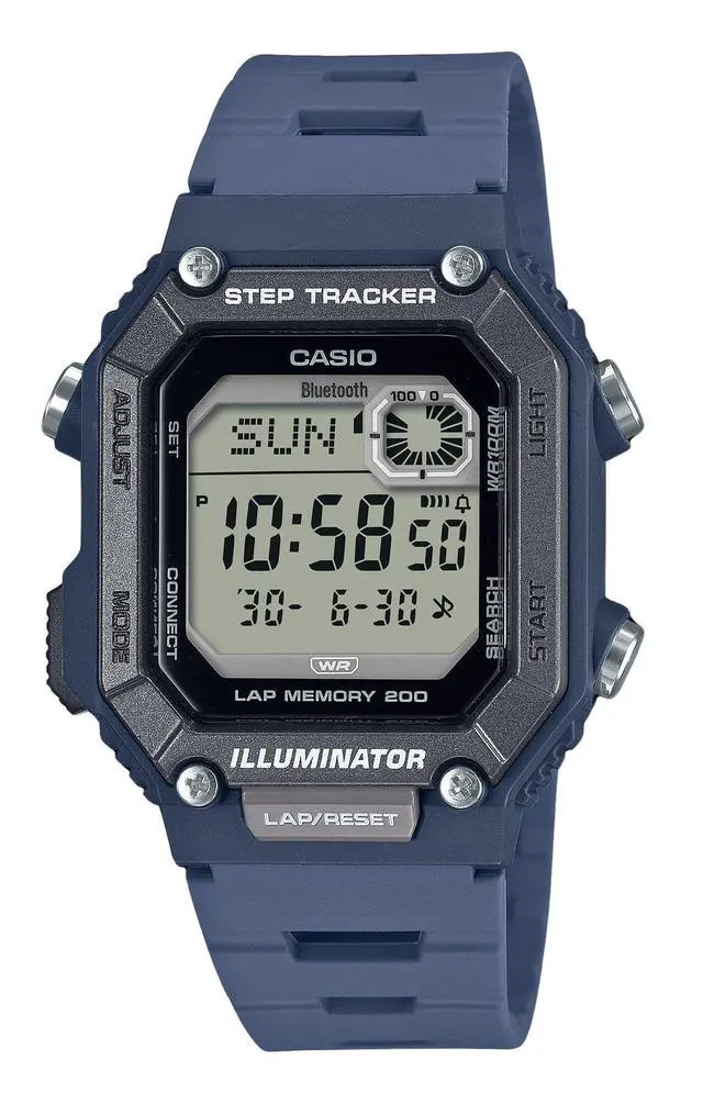 Alt view image 4 of 4 - Casio Standard Digital Step Tracker Sports Quartz 100M Men's Watch WS-B1000-2AV