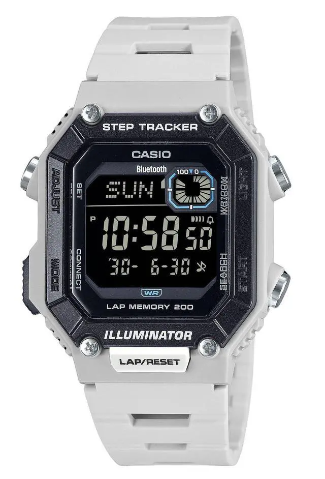 Alt view image 4 of 4 - Casio Standard Digital Step Tracker Sports Quartz 100M Men's Watch WS-B1000-8BV