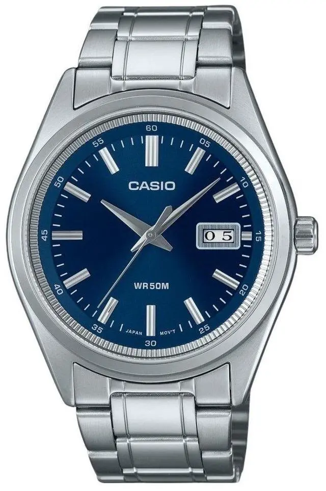 Alt view image 4 of 4 - Casio Standard Analog Stainless Steel Blue Dial Quartz MTP-B180D-2AV Men's Watch