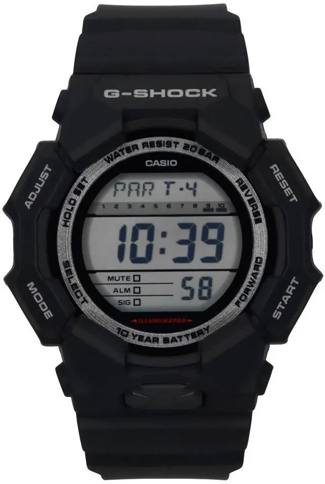 Alt view image 6 of 6 - Casio G-Shock Digital Black Dial Sports Quartz 200M Men's Watch GD-010-1
