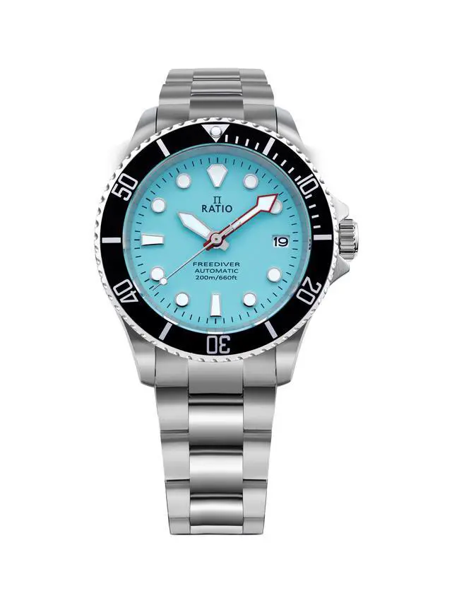 Alt view image 5 of 5 - Ratio FreeDiver Ice Blue Dial Automatic Diver's 200M Men's Watch RTF042