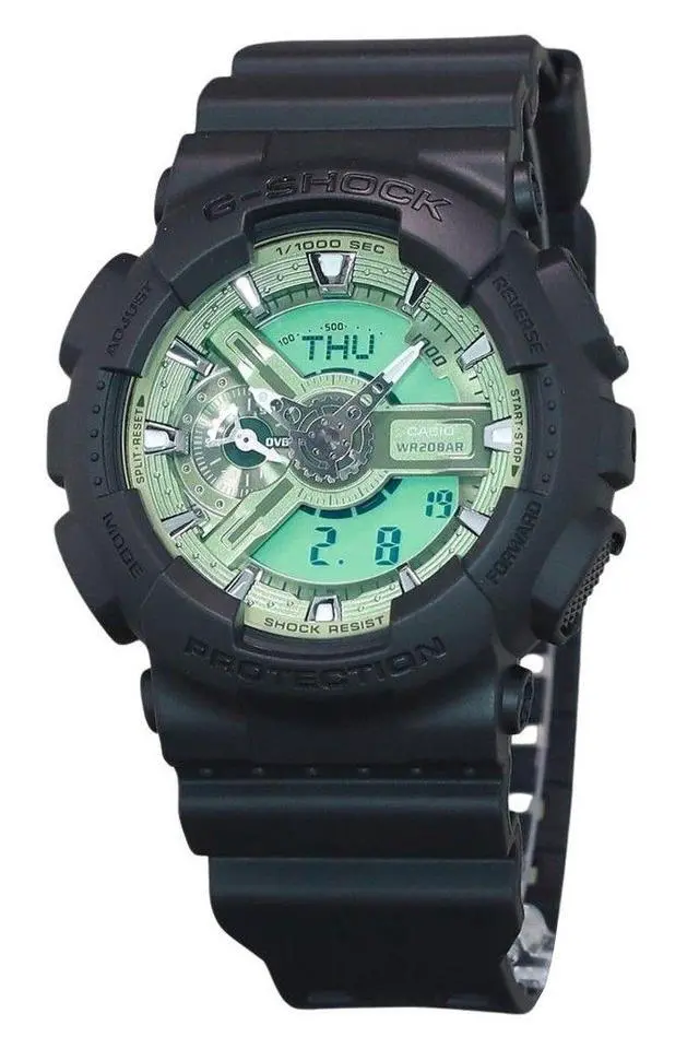 Alt view image 4 of 4 - Casio G-Shock Mint Green Dial Quartz Sports 200M Men's Watch GA-110CD-1A3