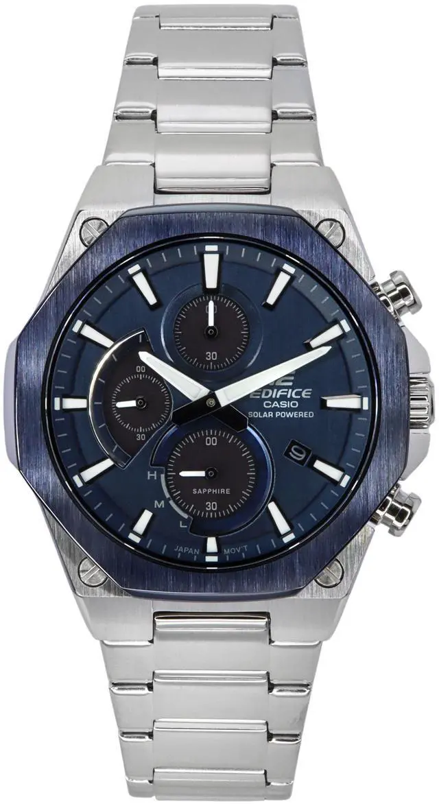 Alt view image 8 of 8 - Casio EDIFICE Slim Line With Sapphire Crystal Chronograph EFSS570DB2A Mens Watch