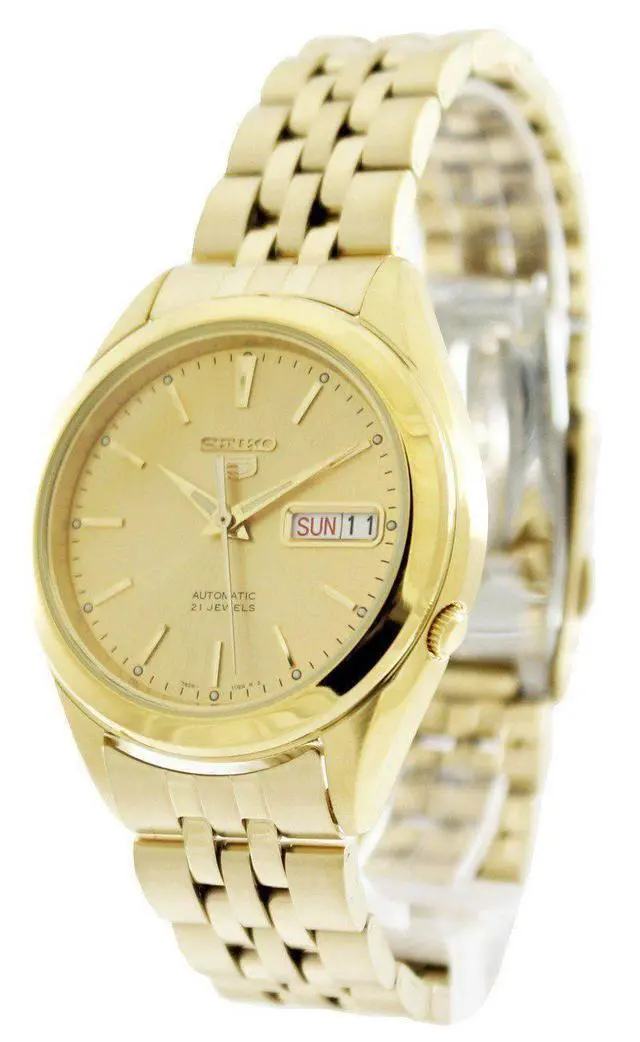 Alt view image 8 of 8 - Seiko 5 Automatic 21 Jewels Gold Tone Dial Stainless Steel SNKL28K1 Mens Watch