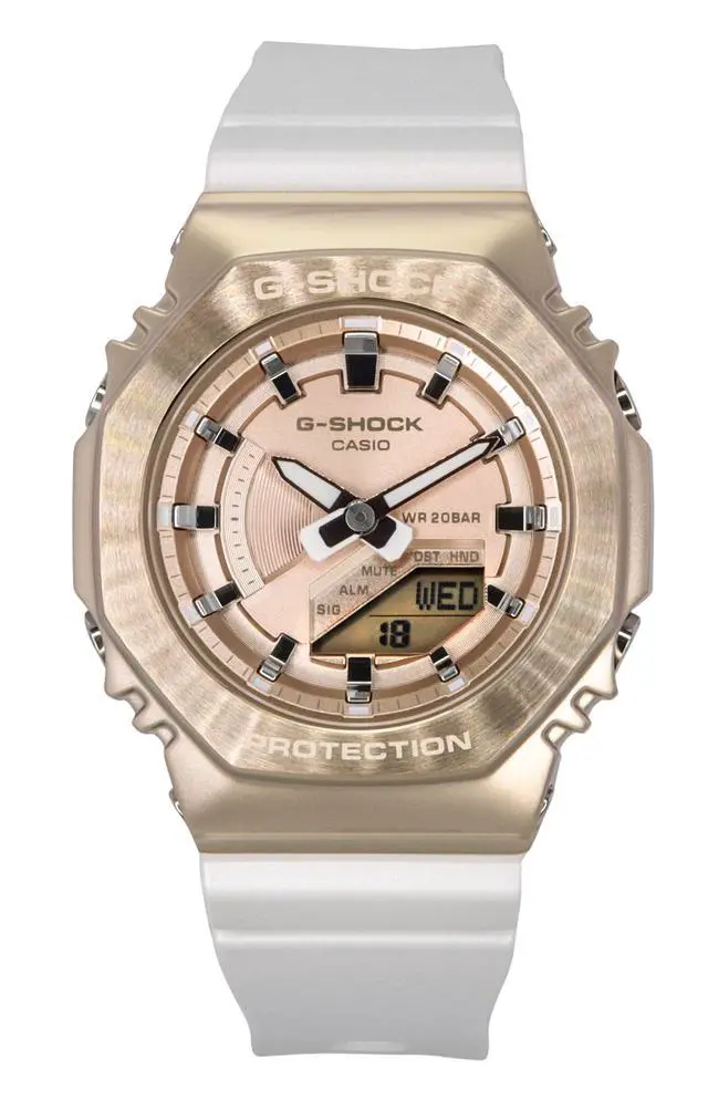Alt view image 6 of 6 - Casio G-Shock Rose Gold Dial Sports Quartz 200M Women's Watch GM-S2100CW-7A