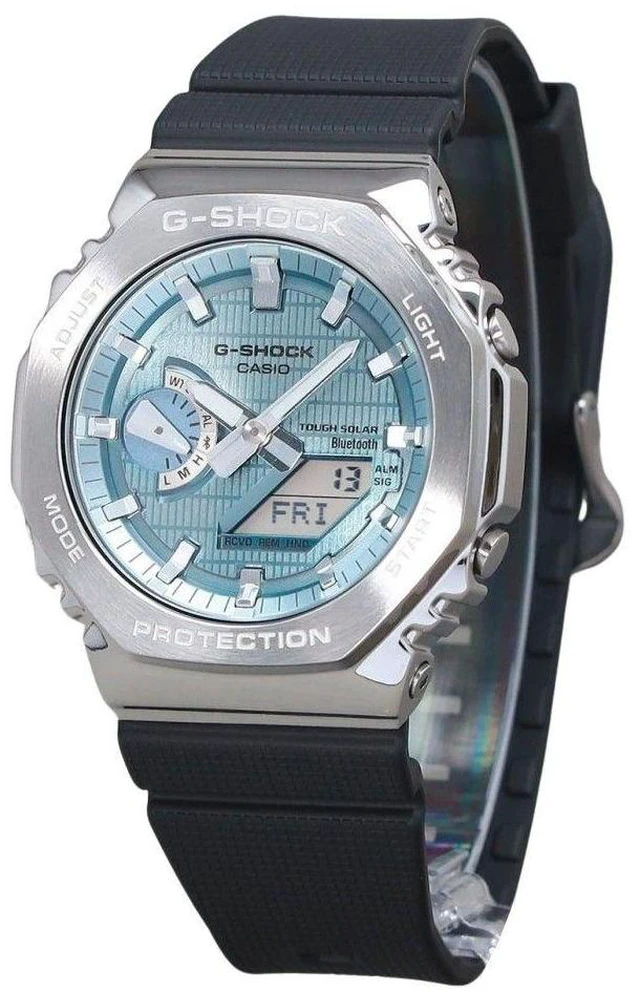 Alt view image 5 of 5 - Casio G-Shock Ice Blue Dial Sports Tough Solar 200M Men's Watch GBM-2100A-1A2