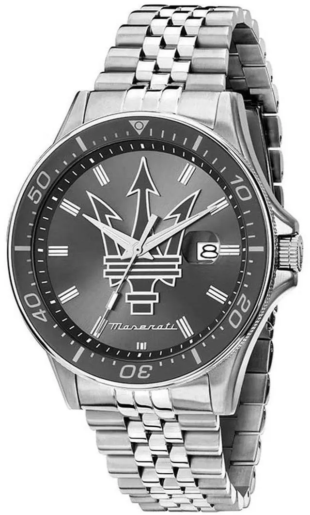 Main image of Maserati Sfida Stainless Steel Grey Sunray Dial Quartz R8853140010 100M Men's Watch
