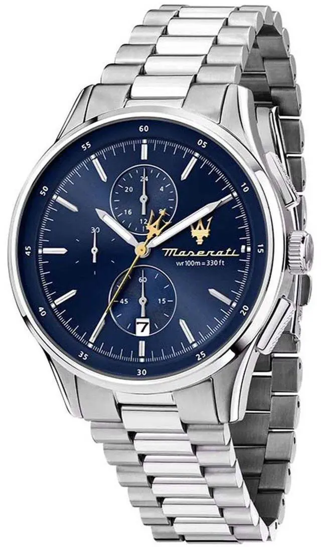 Main image of Maserati Sorpasso Chronograph Stainless Steel Blue Sunray Dial Quartz R8873624004 100M Men's Watch