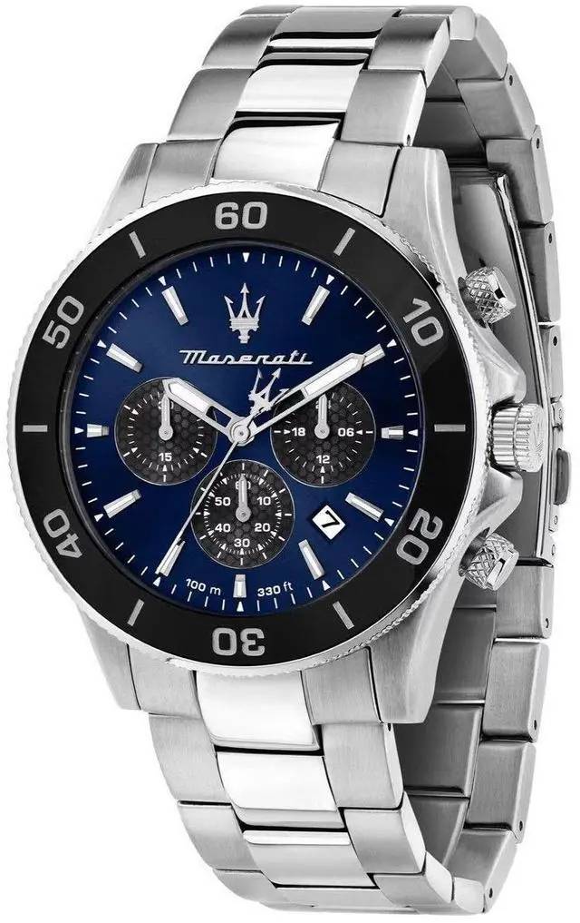 Main image of Maserati Competizione Chronograph Stainless Steel Blue Sunray Dial Quartz R8873600009 100M Men's Watch
