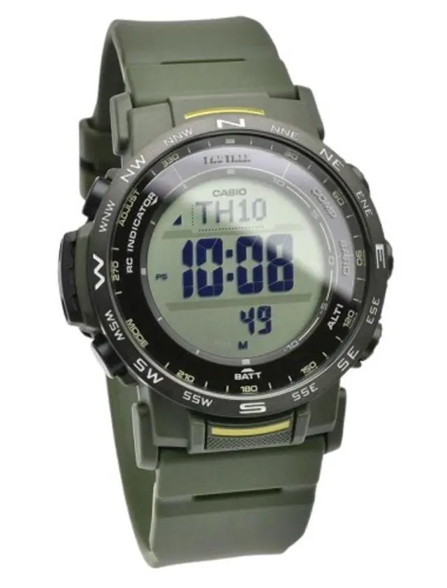 Alt view image 4 of 4 - Casio Pro Trek Bkack Dial Solar Sports 100M Unisex Watch PRW-35Y-3B