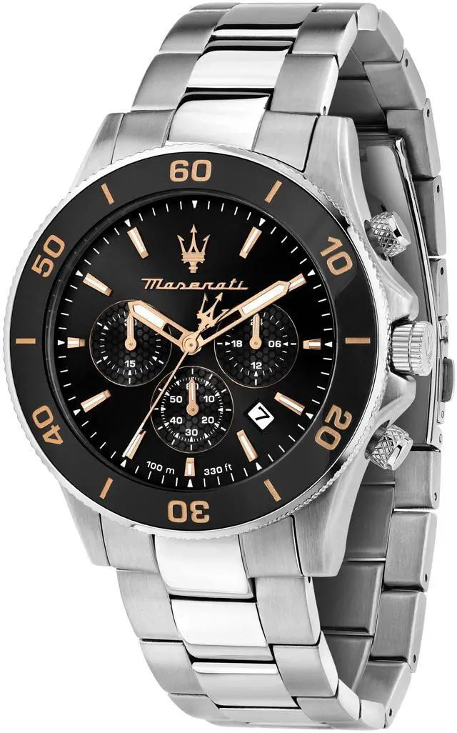 Main image of Maserati Competizione Chronograph Stainless Steel Black Dial Quartz R8873600003 100M Men's Watch