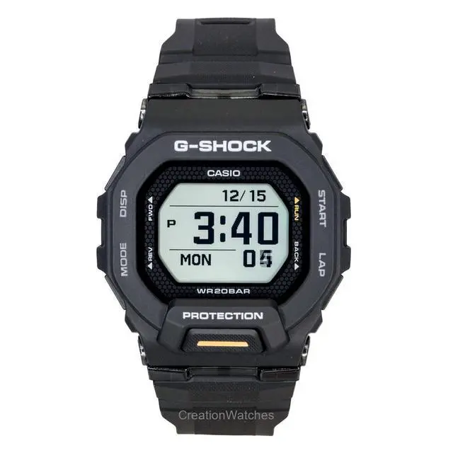 Alt view image 5 of 5 - Casio G-Shock G-Squad Digital Smartphone Link Black Resin Strap Quartz GBD-200-1A1 200M Men's Watch
