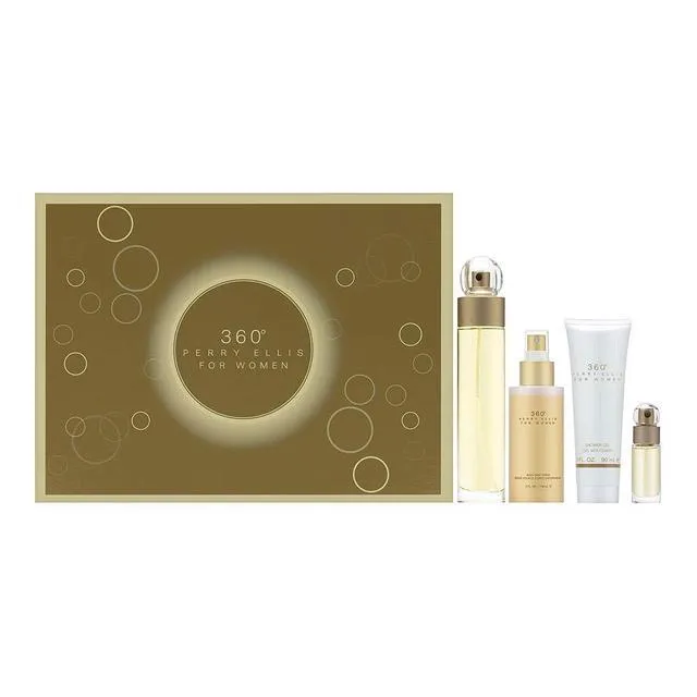 Alt view image 8 of 8 - 360 by Perry Ellis for Women - 4 Pc Gift Set 3.4oz EDT Spray, 4oz Body Mist Spray, 3oz Shower Gel, 0.25oz EDT Spray