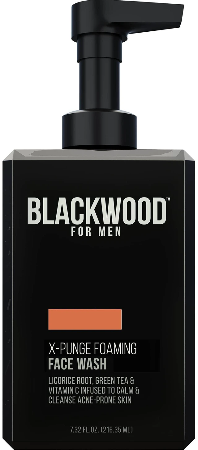 Main image of Blackwood For Men X-Punge Foaming Face Wash - Acne Facial Cleanser For Oily to Normal Skin - Deep Cleanse for Exfoliation - Natural Vegan Formula - Paraben Free, Sulfate Free, & Cruelty Free (7.32 oz)