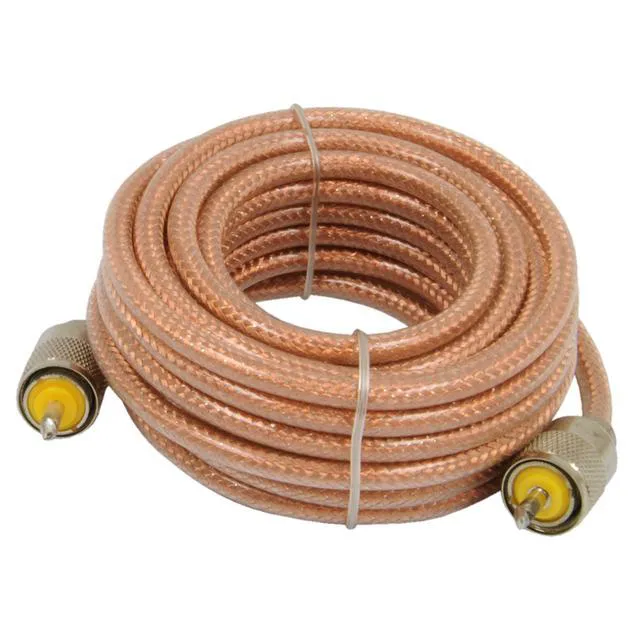 Alt view image 13 of 13 - ROADPRO R RP-8X18CL 18 CB ANTENNA MINI-8 COAX CABLE WITH PL-259 CONNECTORS CLEAR