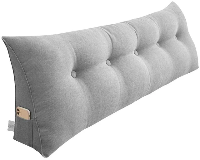 Main image of SOGA 180cm Silver Triangular Wedge Bed Pillow Headboard Backrest Bedside Tatami Cushion Home Decor