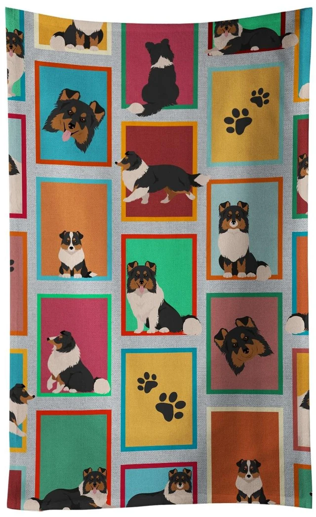 Main image of Lots of Tricolor Sheltie Kitchen Towel Dish Cloths Guest Hand Towel Decorative Bathroom Towel for Face,Tea, Dishcloth, Kitchen and Bath
