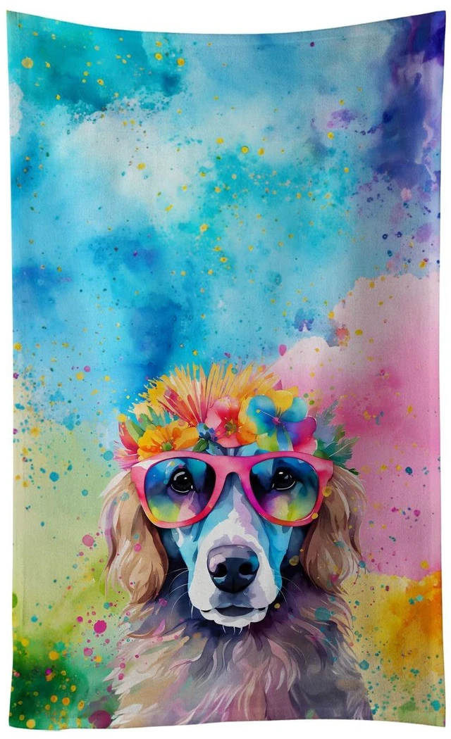 Main image of Poodle Hippie Dawg Kitchen Towel Dish Cloths Guest Hand Towel Decorative Bathroom Towel for Face,Tea, Dishcloth, Kitchen and Bath