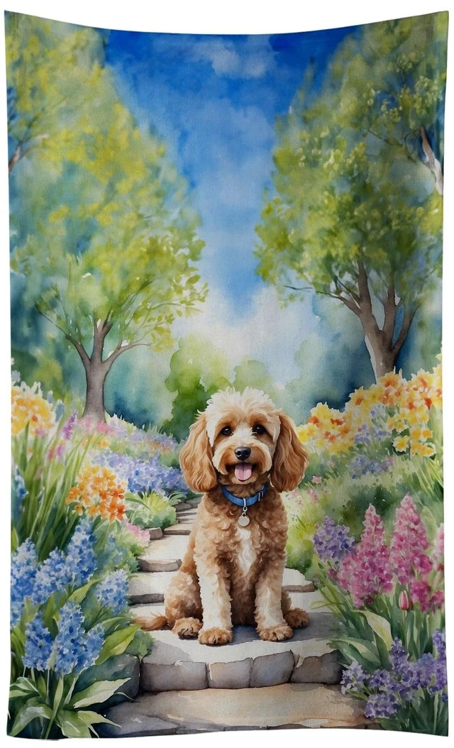 Main image of Cockapoo Spring Path Kitchen Towel Dish Cloths Guest Hand Towel Decorative Bathroom Towel for Face,Tea, Dishcloth, Kitchen and Bath