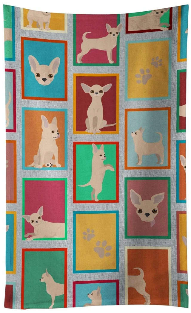 Main image of Lots of Chihuahua Kitchen Towel Dish Cloths Guest Hand Towel Decorative Bathroom Towel for Face,Tea, Dishcloth, Kitchen and Bath