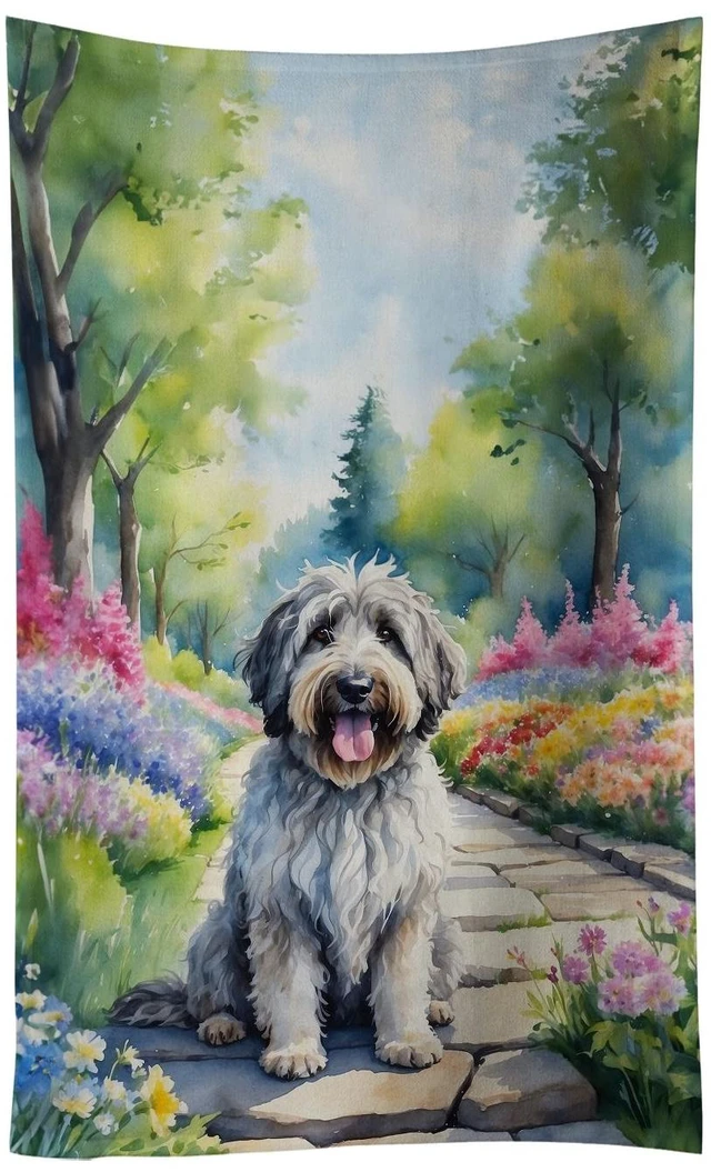 Main image of Bergamasco Sheepdog Spring Path Kitchen Towel Dish Cloths Guest Hand Towel Decorative Bathroom Towel for Face,Tea, Dishcloth, Kitchen and Bath