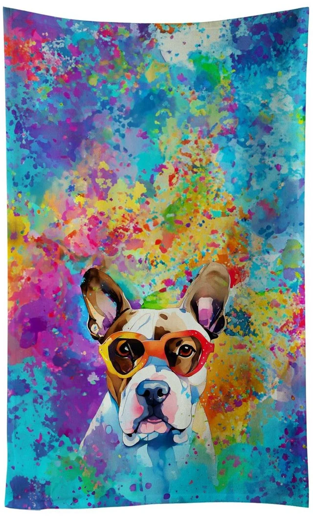 Main image of Boxer Hippie Dawg Kitchen Towel Dish Cloths Guest Hand Towel Decorative Bathroom Towel for Face,Tea, Dishcloth, Kitchen and Bath