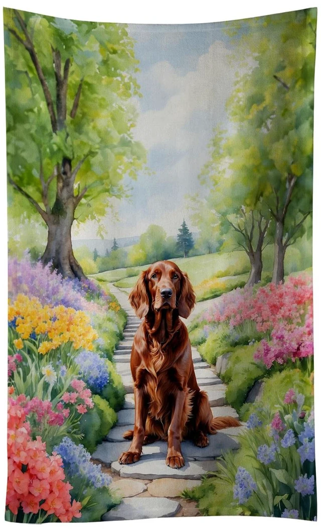 Main image of Irish Setter Spring Path Kitchen Towel Dish Cloths Guest Hand Towel Decorative Bathroom Towel for Face,Tea, Dishcloth, Kitchen and Bath