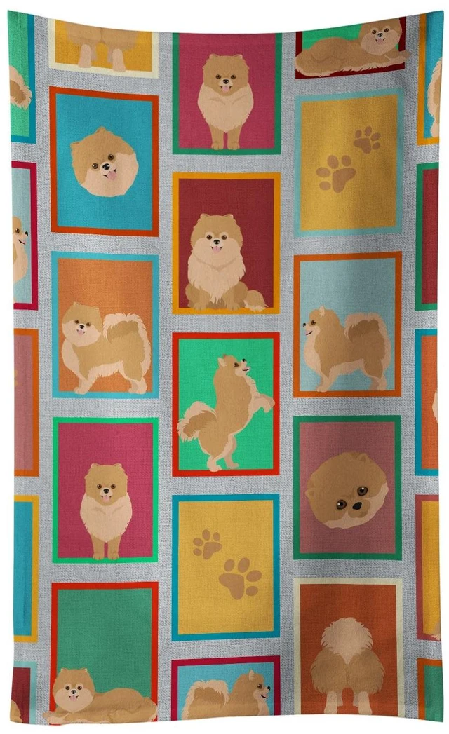 Main image of Lots of Orange Pomeranian Kitchen Towel Dish Cloths Guest Hand Towel Decorative Bathroom Towel for Face,Tea, Dishcloth, Kitchen and Bath
