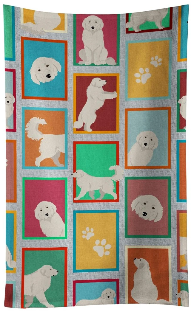 Main image of Lots of Great Pyrenees Kitchen Towel Dish Cloths Guest Hand Towel Decorative Bathroom Towel for Face,Tea, Dishcloth, Kitchen and Bath