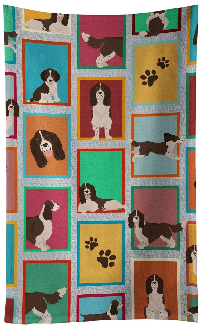 Main image of Lots of Liver English Springer Spaniel Kitchen Towel Dish Cloths Guest Hand Towel Decorative Bathroom Towel for Face,Tea, Dishcloth, Kitchen and Bath