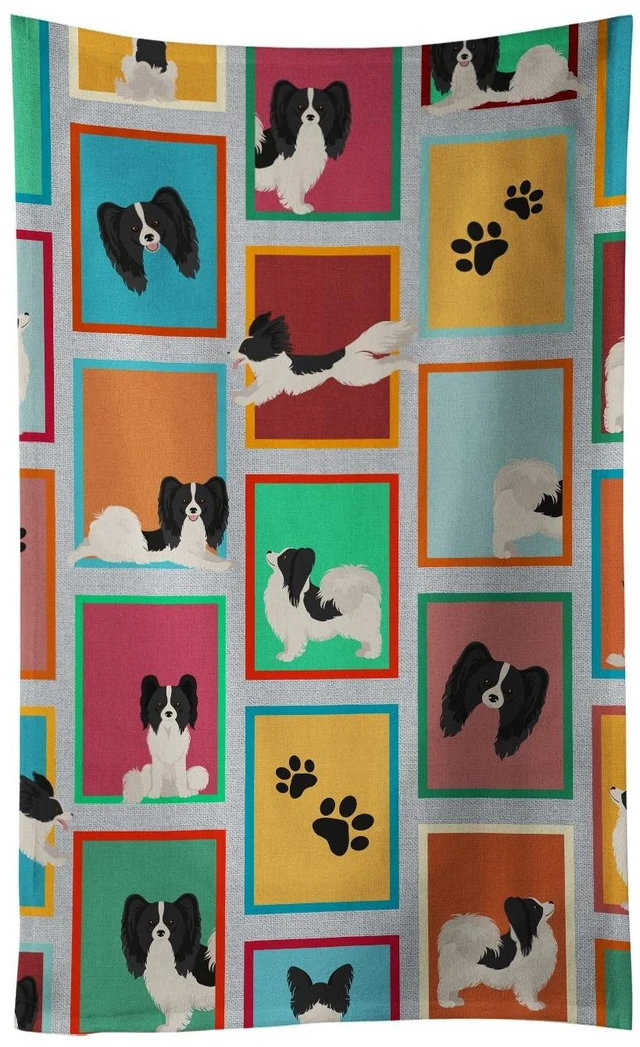 Main image of Lots of Black and Whtie Papillon Kitchen Towel Dish Cloths Guest Hand Towel Decorative Bathroom Towel for Face,Tea, Dishcloth, Kitchen and Bath