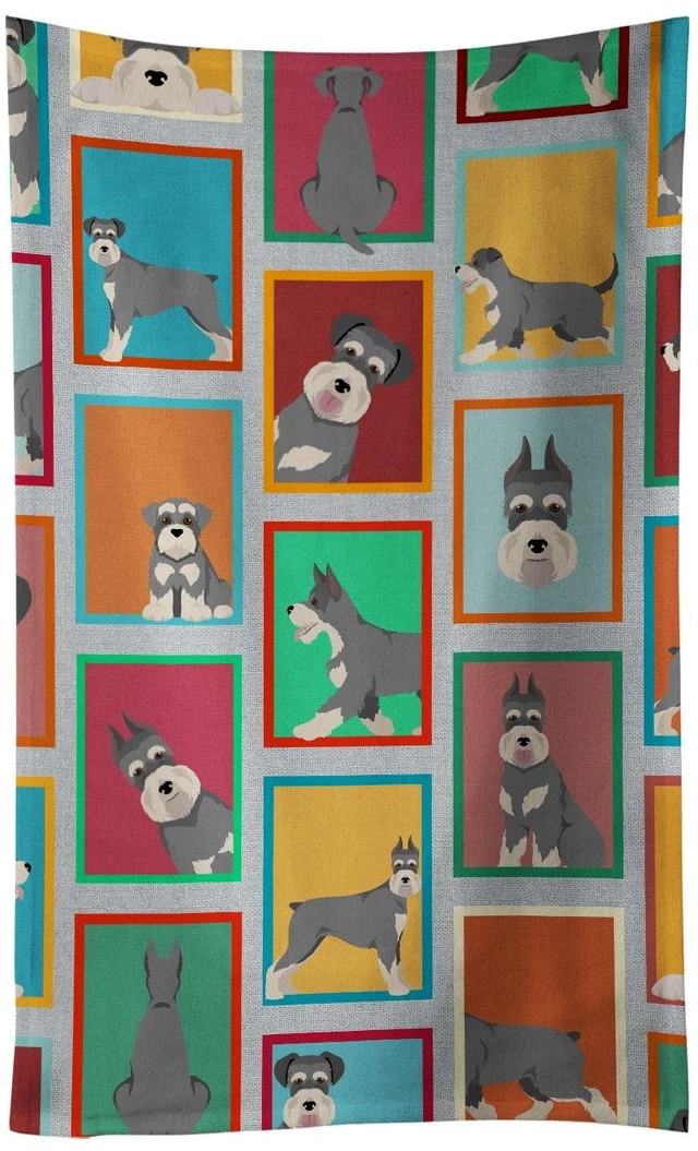 Main image of Lots of Schnauzer Kitchen Towel Dish Cloths Guest Hand Towel Decorative Bathroom Towel for Face,Tea, Dishcloth, Kitchen and Bath