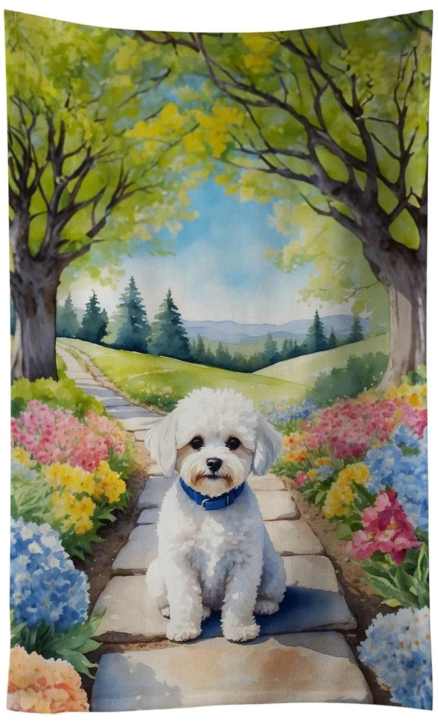 Main image of Maltipoo Spring Path Kitchen Towel Dish Cloths Guest Hand Towel Decorative Bathroom Towel for Face,Tea, Dishcloth, Kitchen and Bath