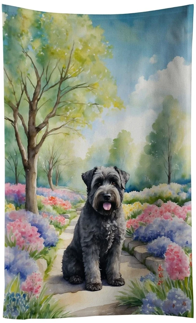 Main image of Bouvier des Flandres Spring Path Kitchen Towel Dish Cloths Guest Hand Towel Decorative Bathroom Towel for Face,Tea, Dishcloth, Kitchen and Bath