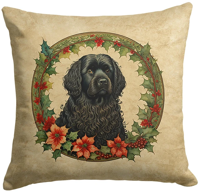 Main image of Puli Christmas Flowers Throw Pillow Machine Washable, Indoor Outdoor Decorative Pillow for Couch, Bed or Patio, 18Hx18W