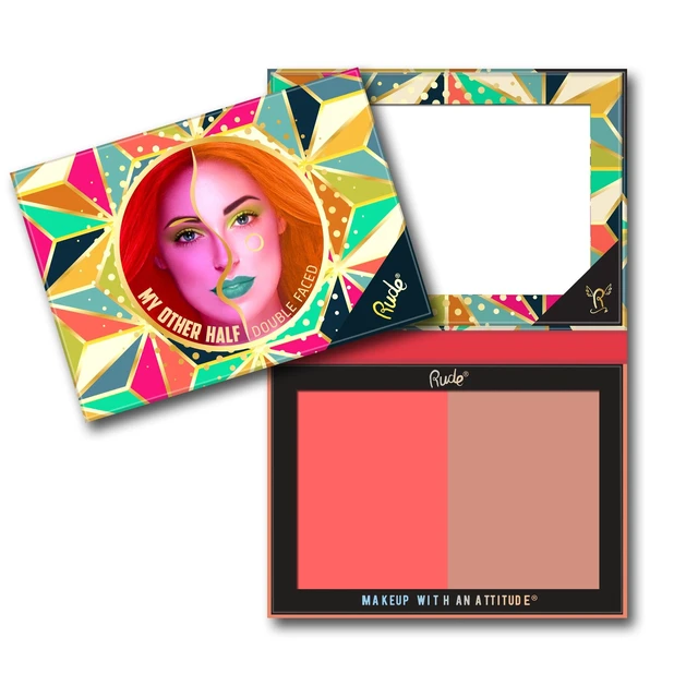 Alt view image 2 of 2 - My Other Half Duo Shade Face Palette - Double Faced by Rude Cosmetics for Women - 0.4 oz Makeup